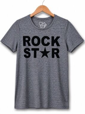Chaser | NWT Streaky Grey Rock Star Short Sleeve Tee Shirt Small